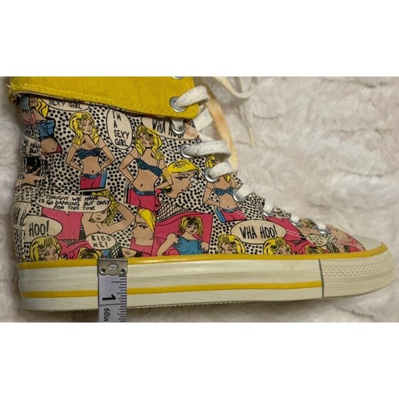 Rouge Helium High Top Canvas Sneakers Chucky-07 Wha Hoo! Unisex Size 7.5M (READ) - Picture 13 of 16